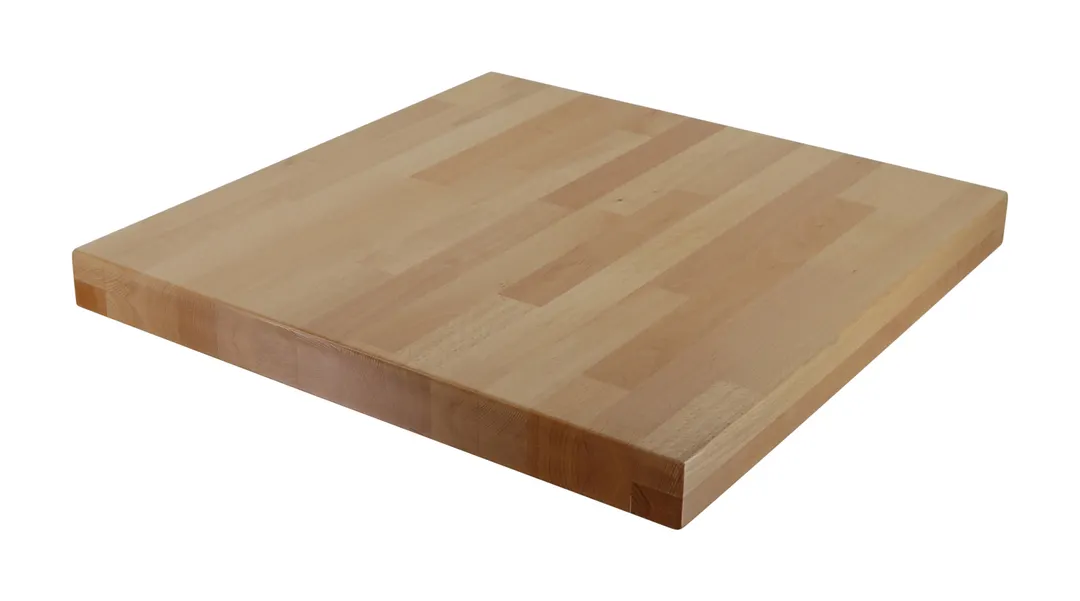 G & A BBU3636 Square Butcher Block Table Top, 36" x 36", 2-1/4" Thick, Solid Beechwood, Finger Joint Construction