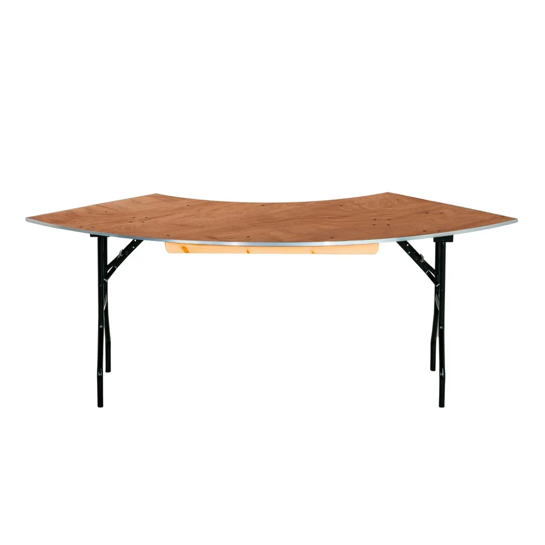 G & A BQT460SP Serpentine Banquet Folding Table, Rectangular, 30" x 84", 3/4" Thick Sealed Smooth Oak Plywood Top