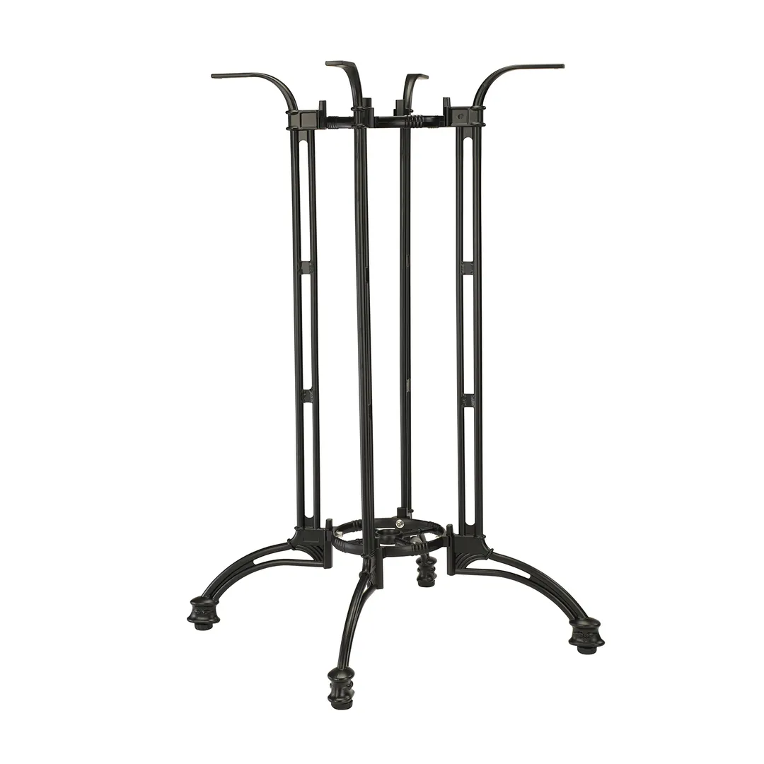 G & A CHA3232 Bar Height Cast Aluminum Table Base, 32x32 Spread, Black Powder Coat Finish