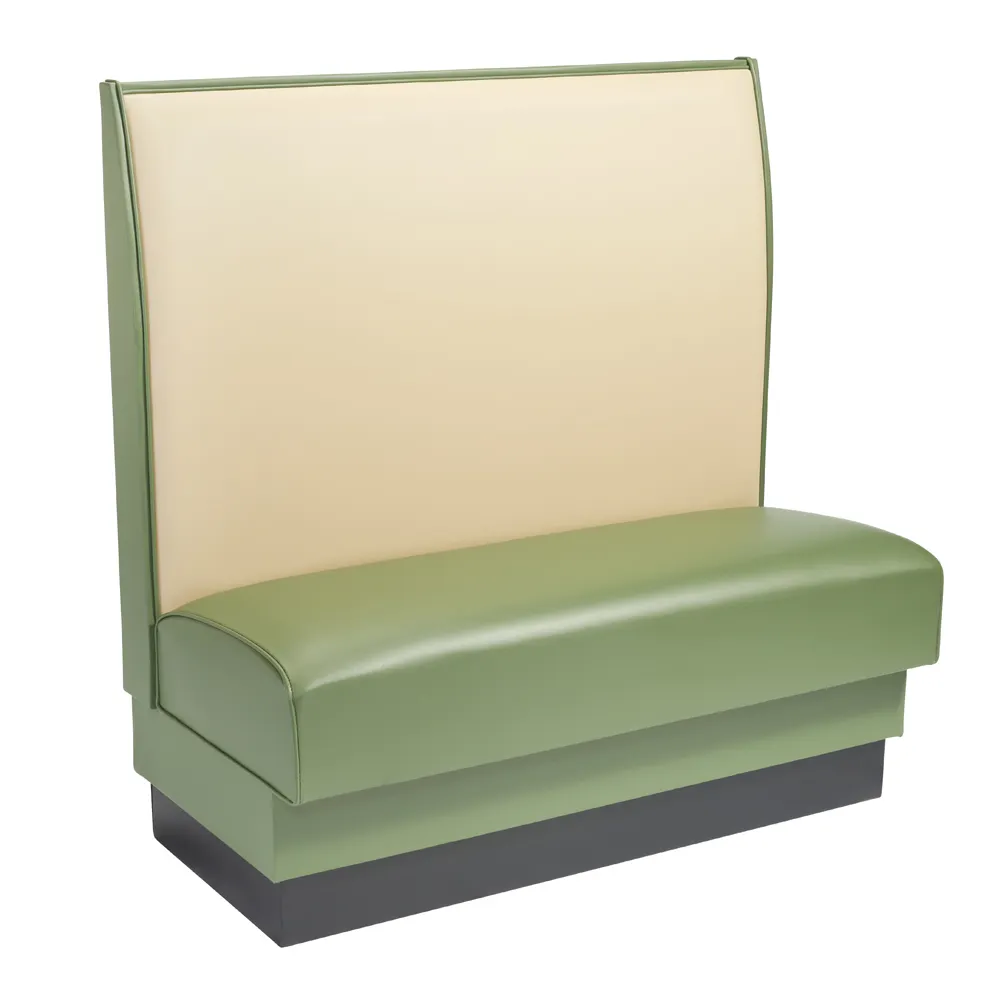 G & A CLASSIC-S-48 Single Plain Back Booth, Upholstered Back & Seat, 48"H, Solid Wood Frame, COM/Esprit Vinyl, Priced Per Linear Foot
