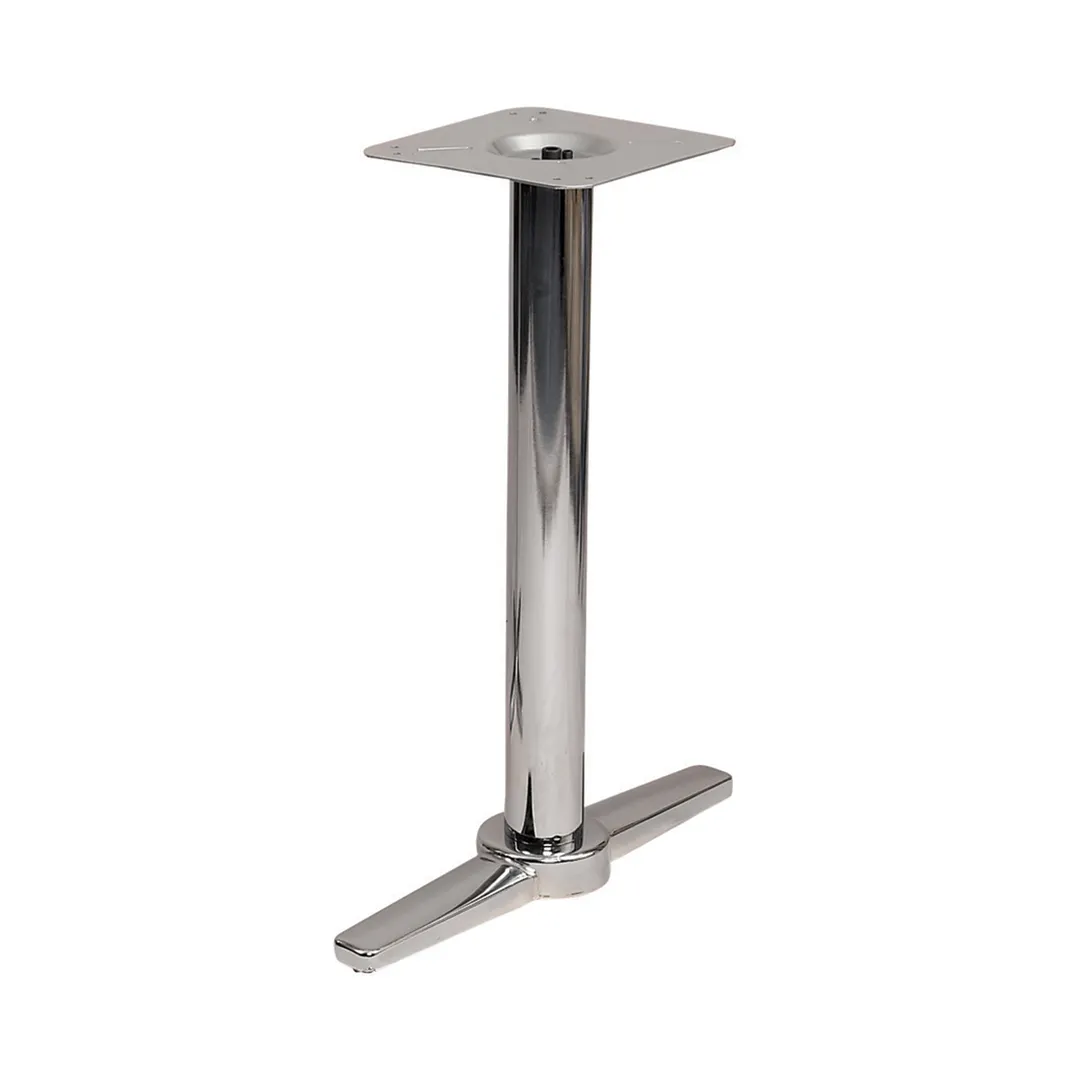 G & A CQH0522 CQ Series Table Base, Bar Height, Chrome Finish, 3" Dia. Column, 22" Base Spread