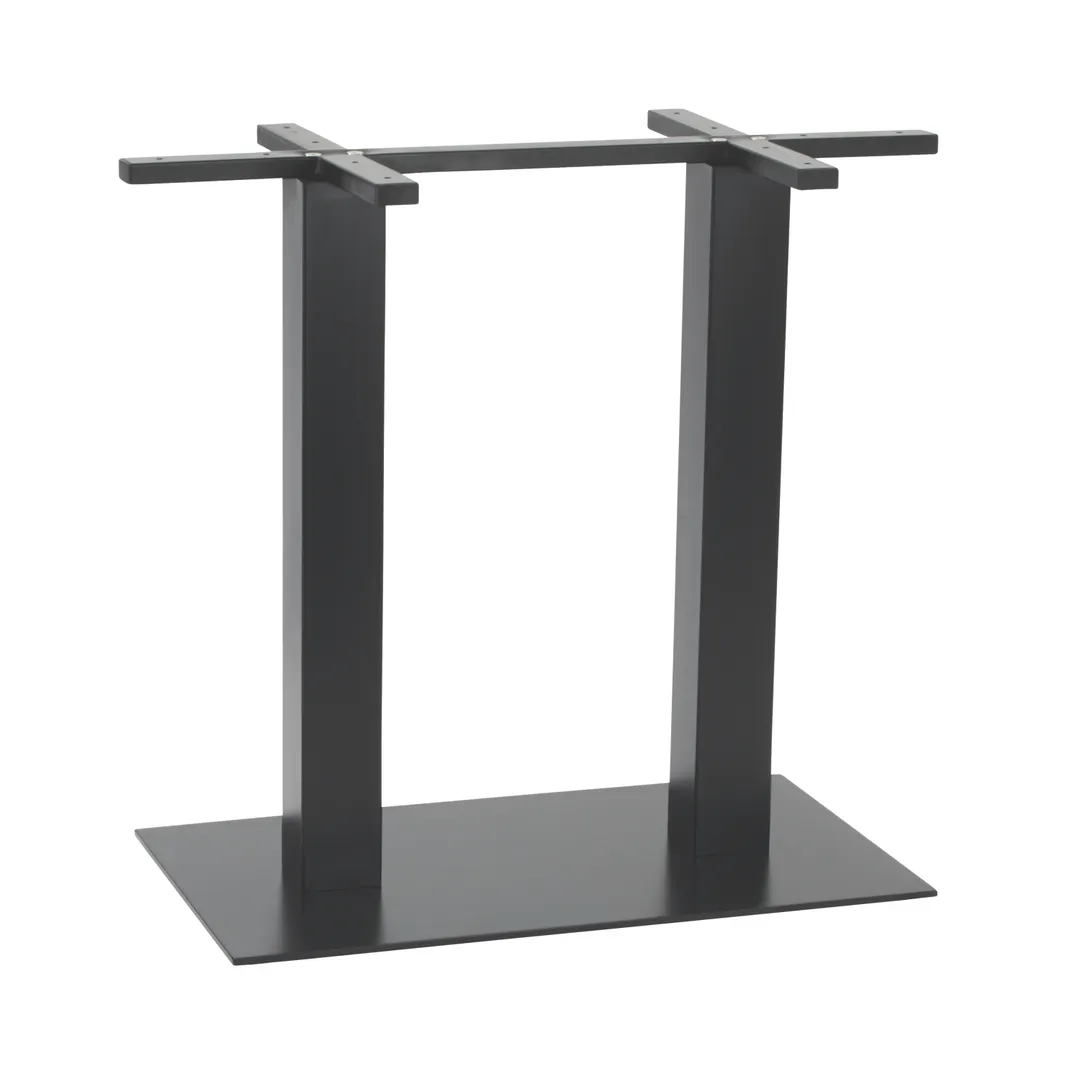G & A GB1628 GB Series Table Base, 16x28 Spread, 2-1/4 Dia. Column, Dining Height, Steel, Black Powder Coat