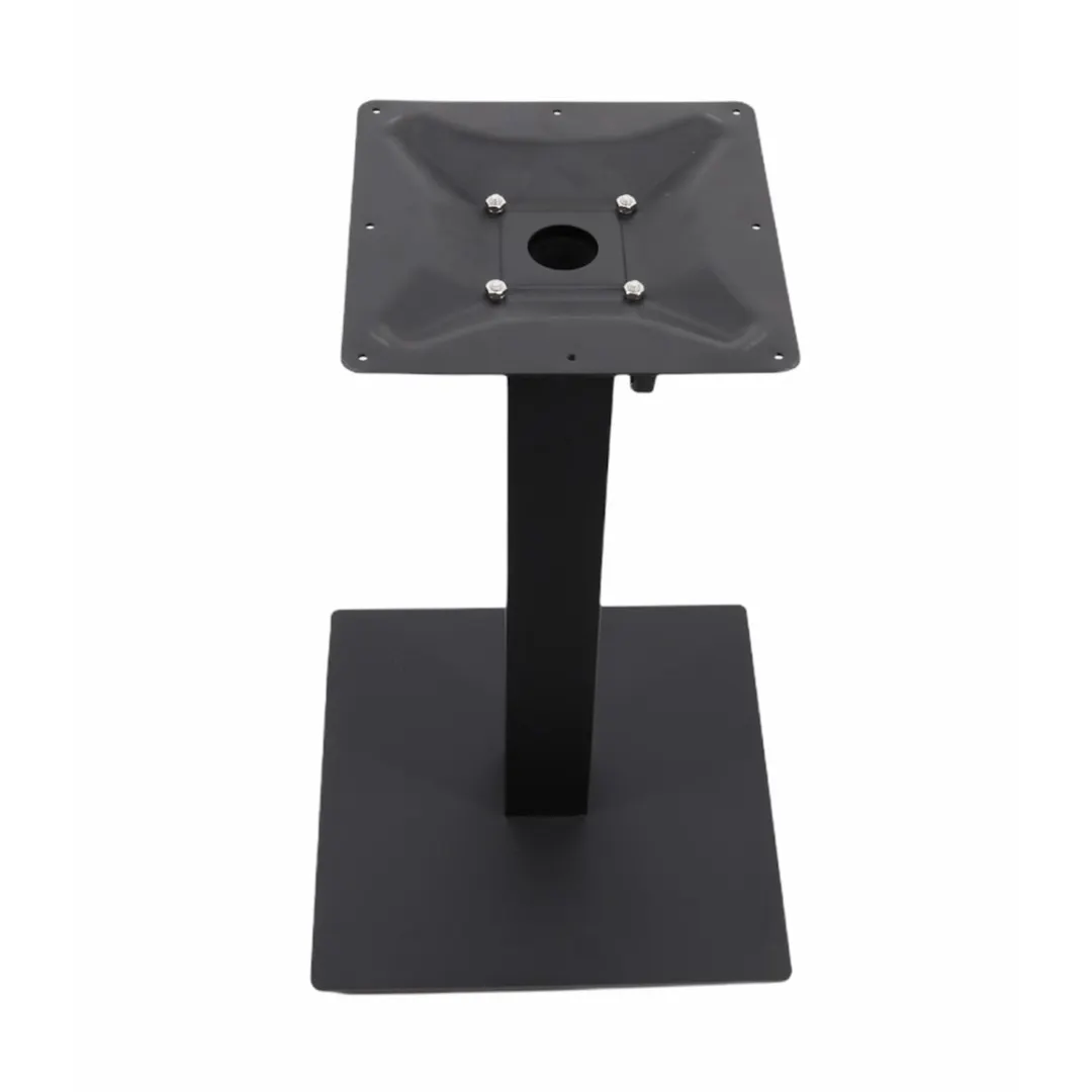 G & A GB1818UMB GB Series 18x18 Dining Height Steel Table Base, Black Powder Coat, 2-1/4 dia. Column, Umbrella Hole