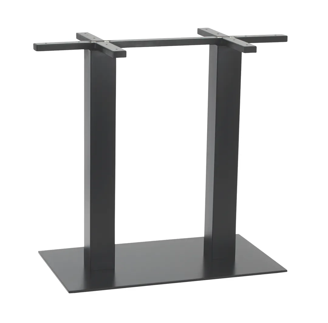G & A GBH1628 GB Series Bar Height Table Base, 16x28 Spread, Steel, Black Powder Coat Finish