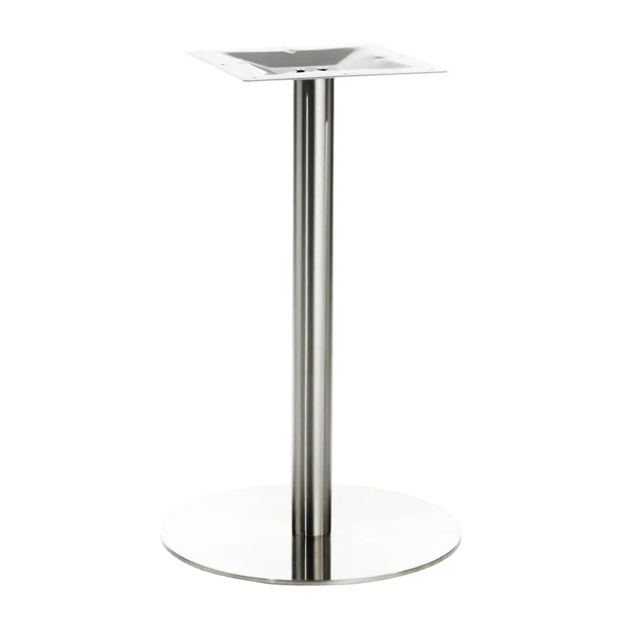 G & A GR18 Stainless Steel Table Base, 18" Spread, 2" Column, Dining Height, Brushed Finish
