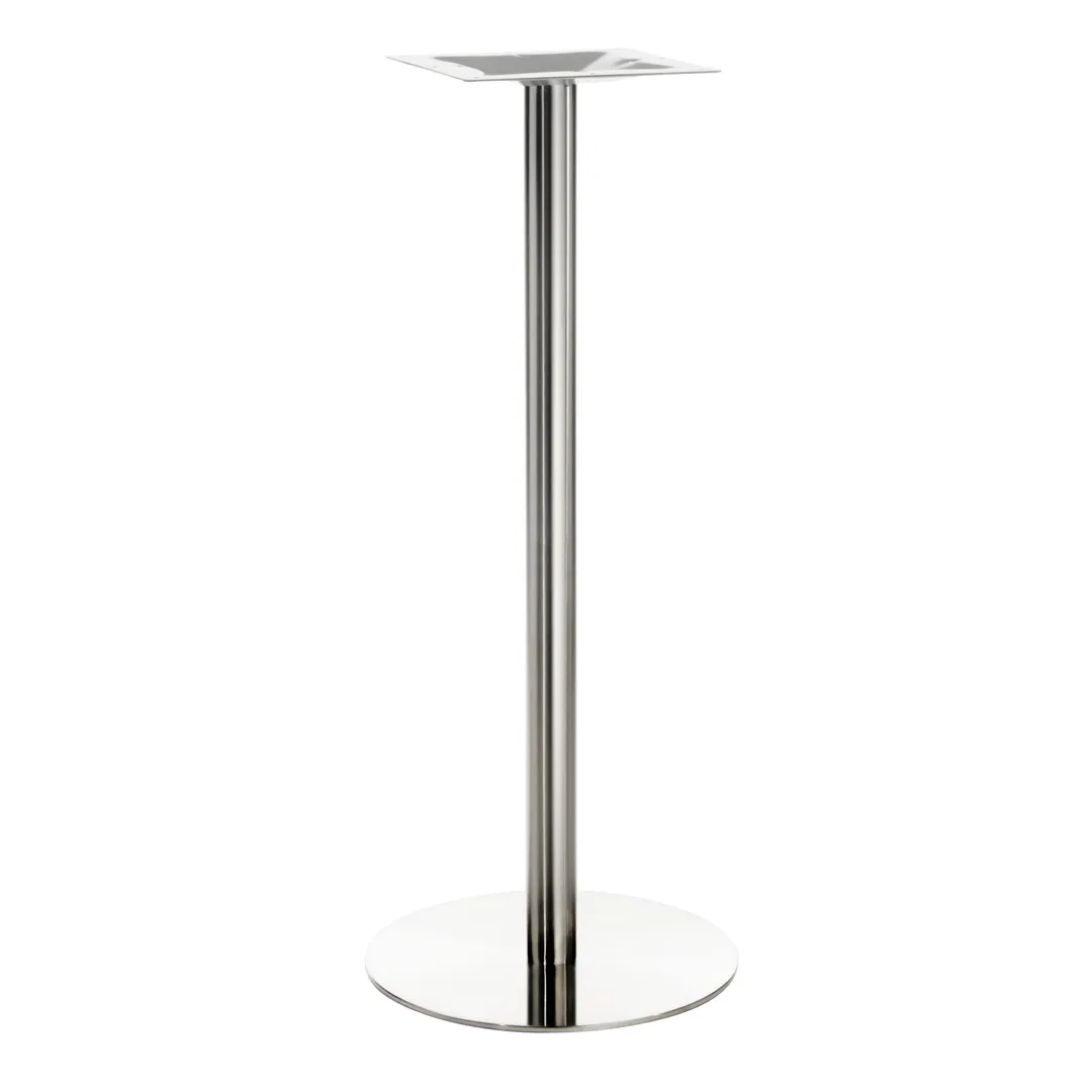G & A GRH18 Stainless Steel Bar Height Table Base, 18" Spread, 2" Column, Brushed Finish