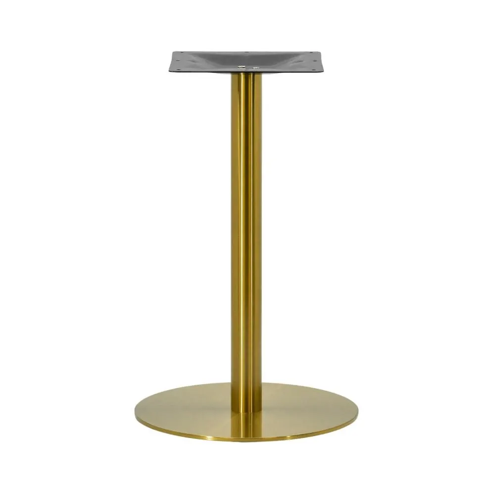 G & A GRHD18 GRD Series Bar Height Table Base, 18" Spread, 2" Column, Gold Powder Coated Steel