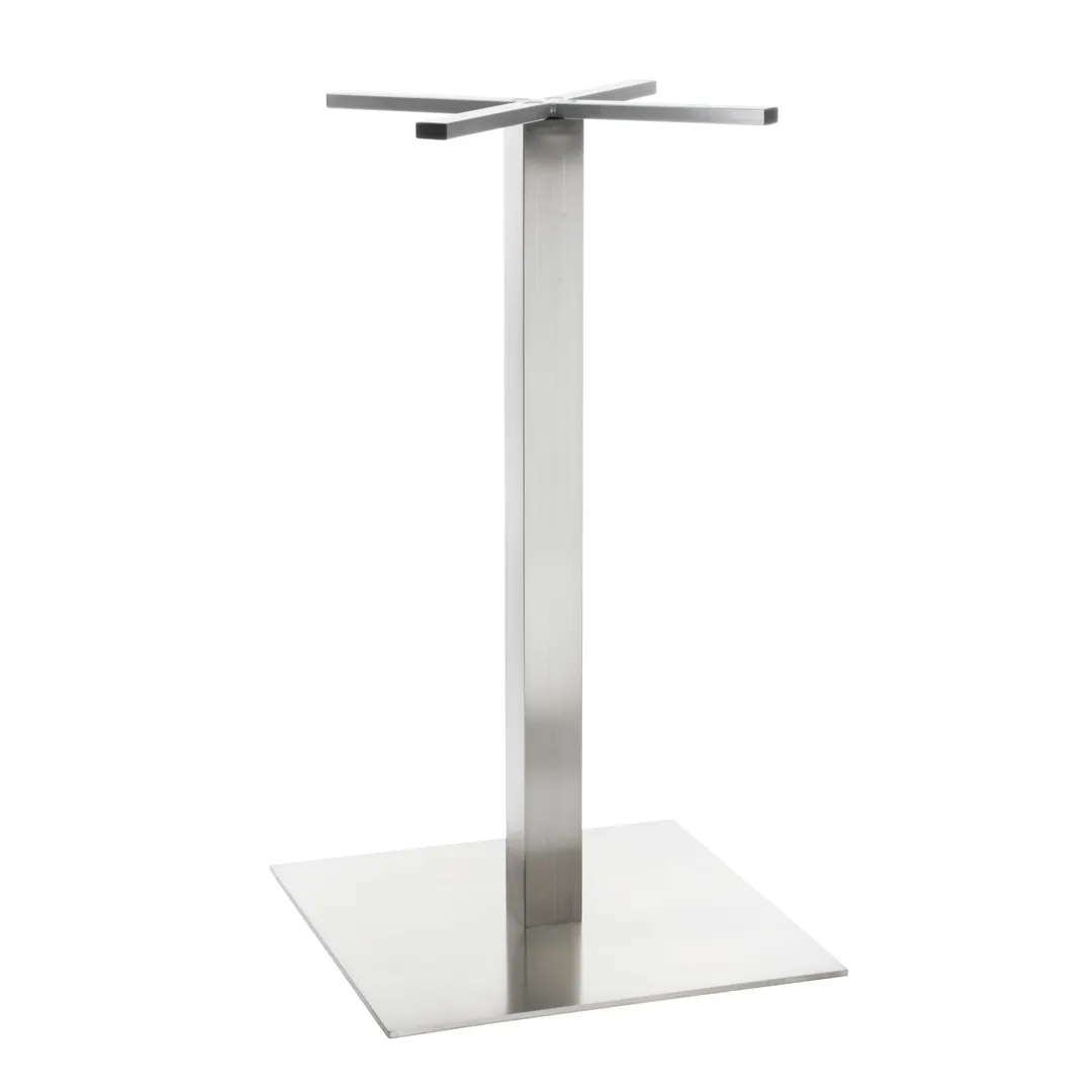 G & A GS1818 Stainless Steel Table Base, 18x18 Spread, Dining Height, Brushed Finish