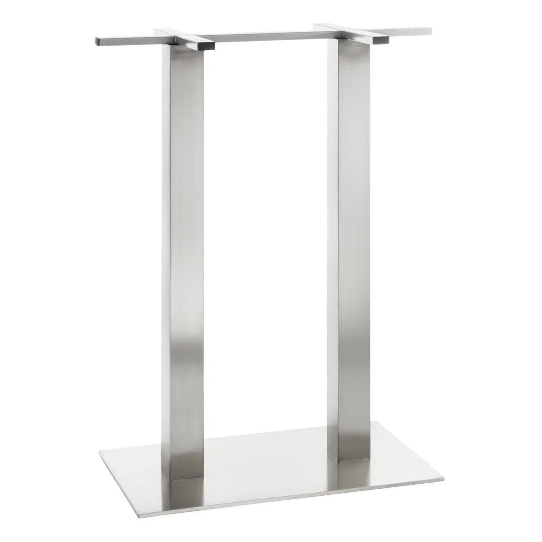 G & A GSH1628 GS Series Bar Height Stainless Steel Table Base, 16x28 Spread, Brushed Finish