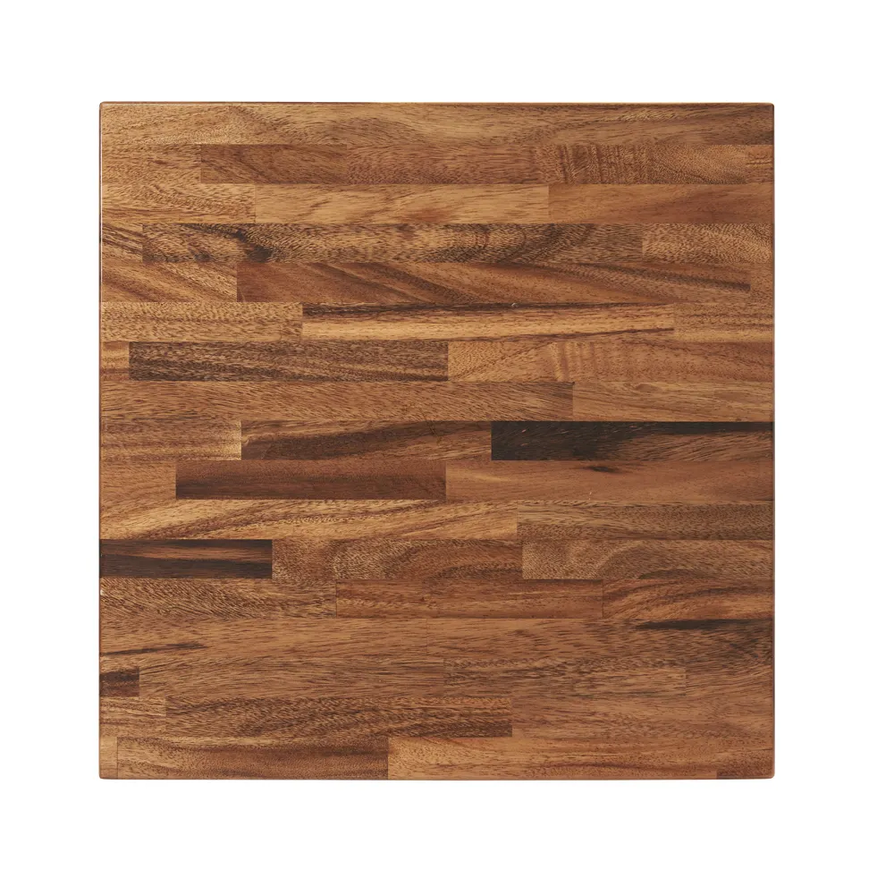 G & A HS2424 24x24 Square Saman Hardwood Table Top, 1.5 Thick, Exotic Walnut UV Finish
