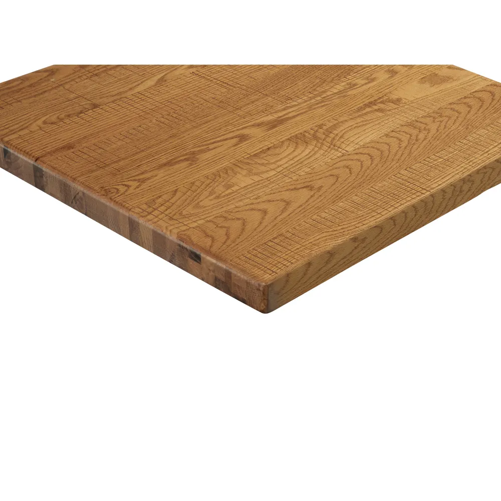 G & A OW3636 Solid American Red Oak Square Table Top, 36x36, 1.5 Thick, Distressed Finish