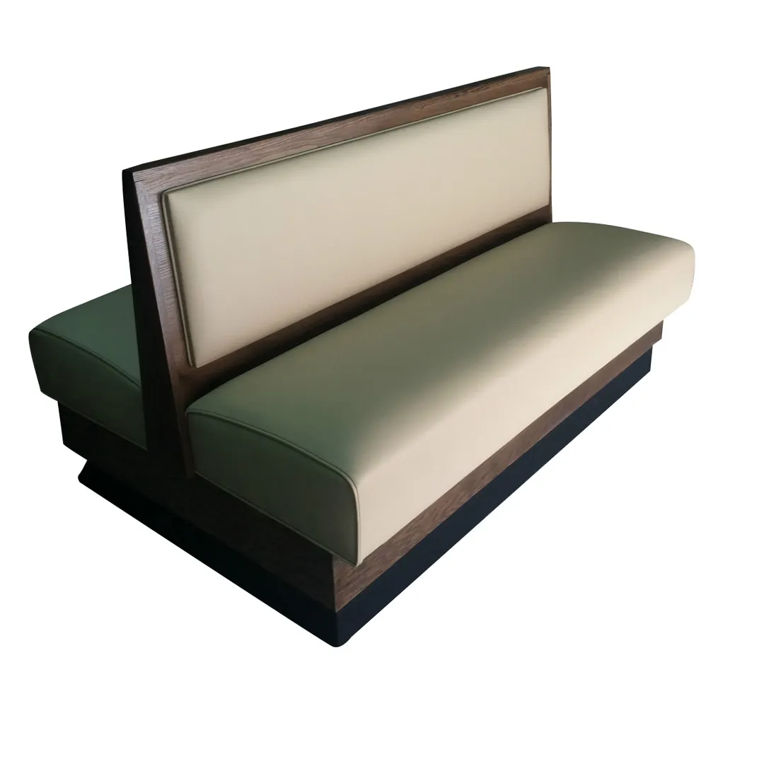 G & A PROVENCE-D-48 Double Plain Back Booth, Upholstered Padded Wood Back, 48"H, Wood Frame, Sold per Foot