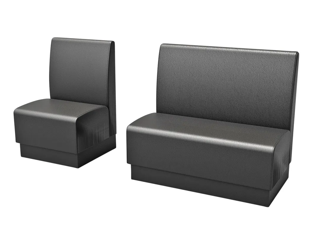 G & A QSM-S1 Modular Deuce Booth, 28"L x 26"D x 42"H, Upholstered Vinyl, Quick Ship