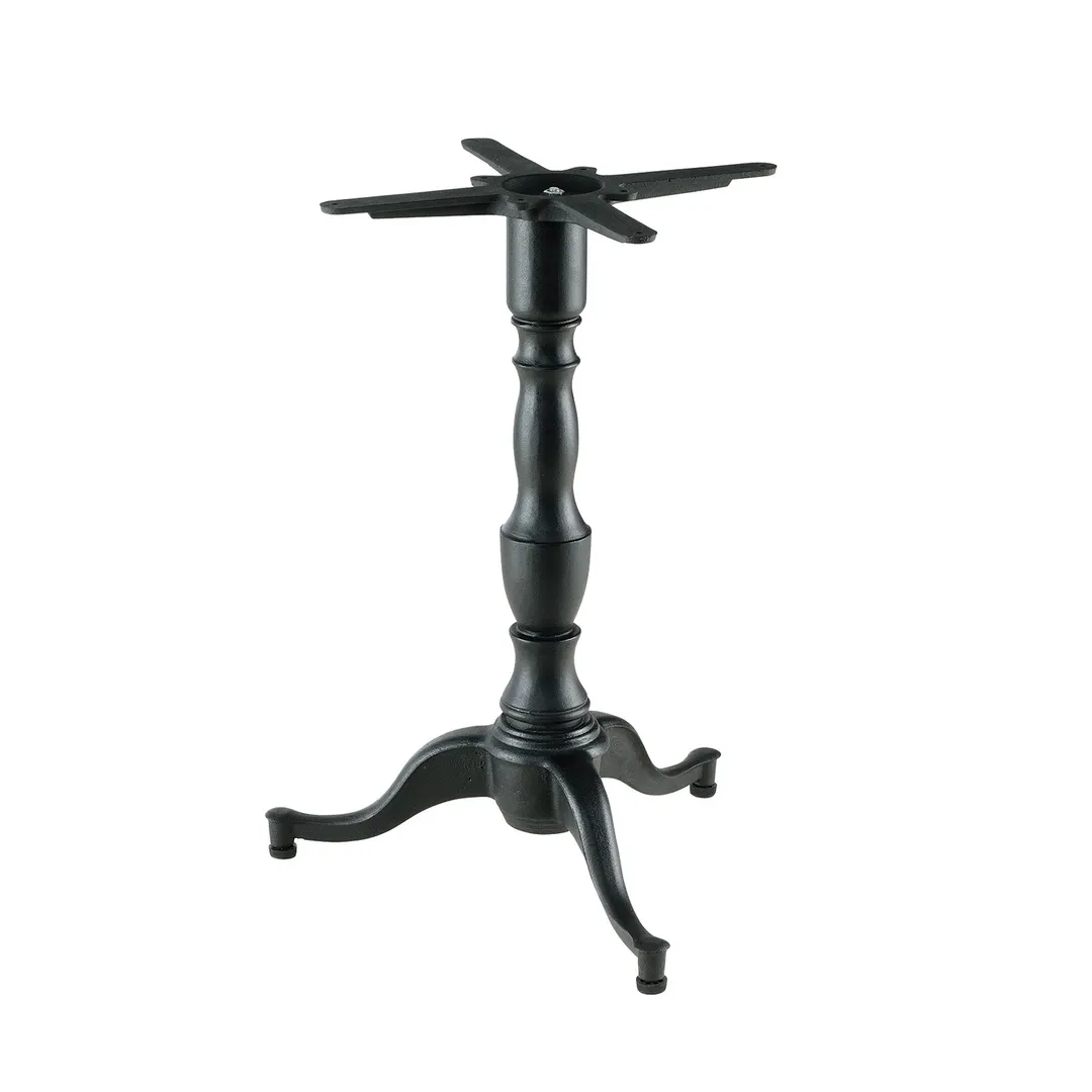 G & A SBH322 SB Series Cast Iron Bar Height Table Base, 22x22, Black Powder Coat Finish