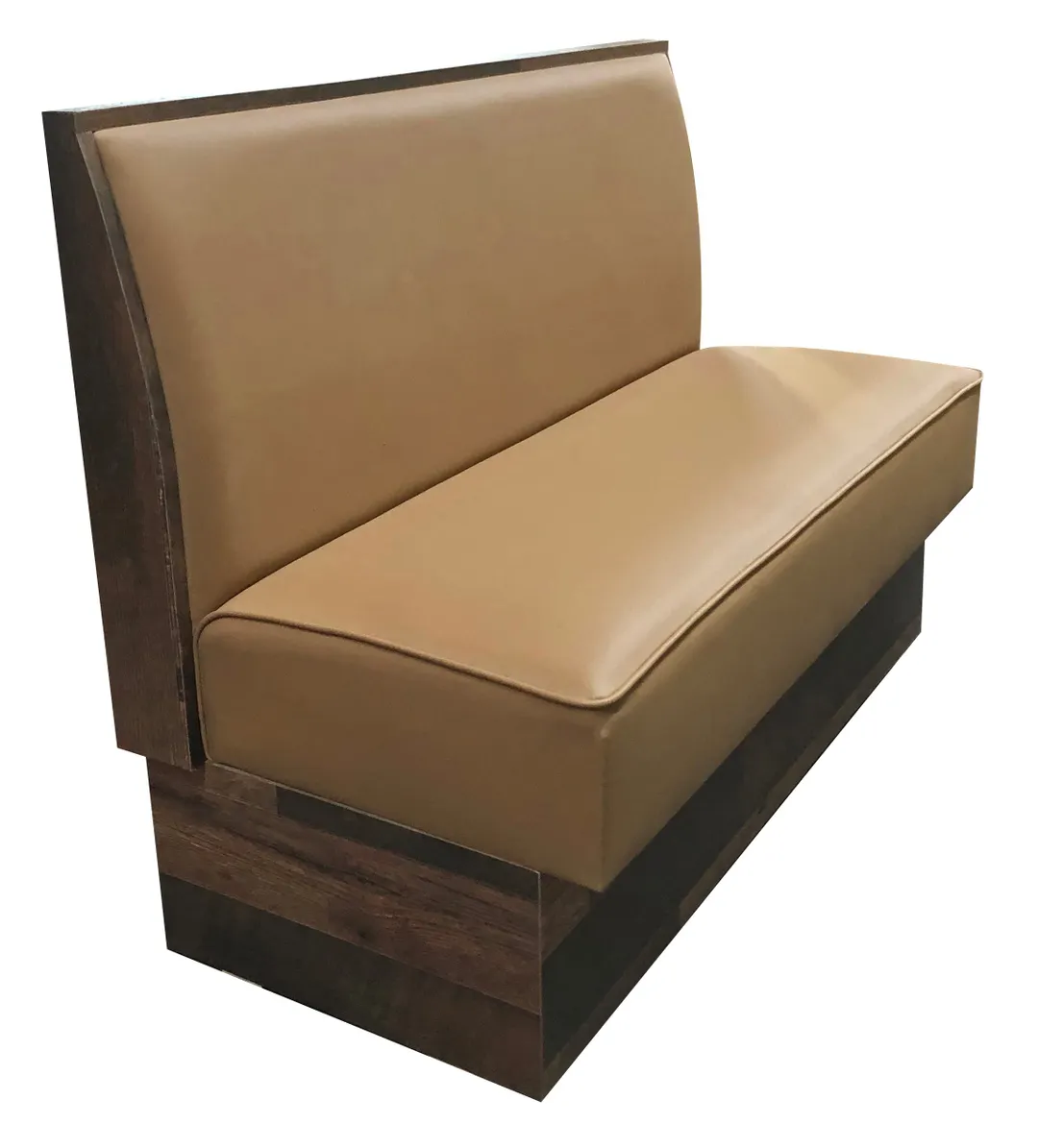 G & A SCOTT-1/2-48 1/2 Circle Upholstered Booth, Wood Frame, 48"H, Plain Back, Sold per Foot