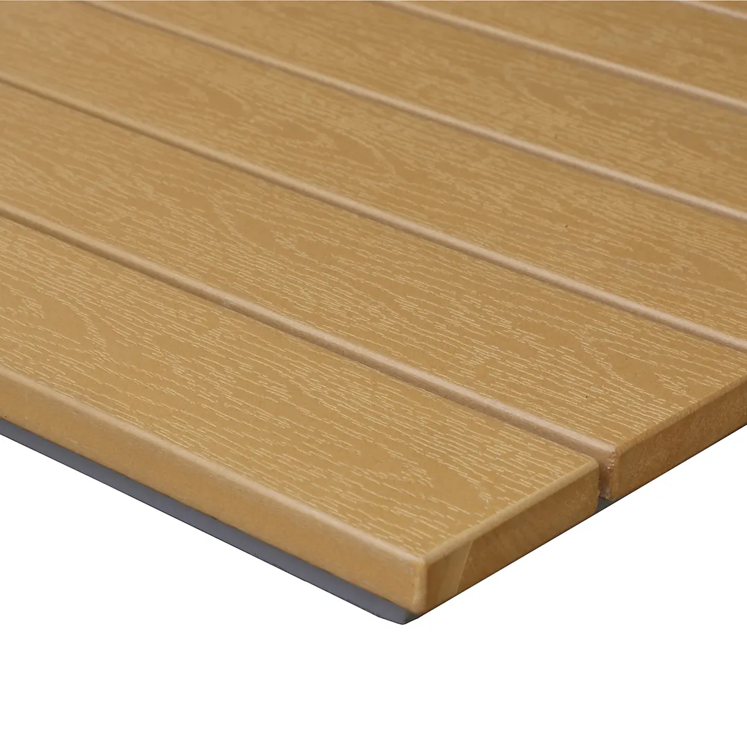 G & A ST2430 Rectangular Table Top, 24" x 30", Synthetic Teak Slats, Aluminum Frame, 1-1/4" Thick