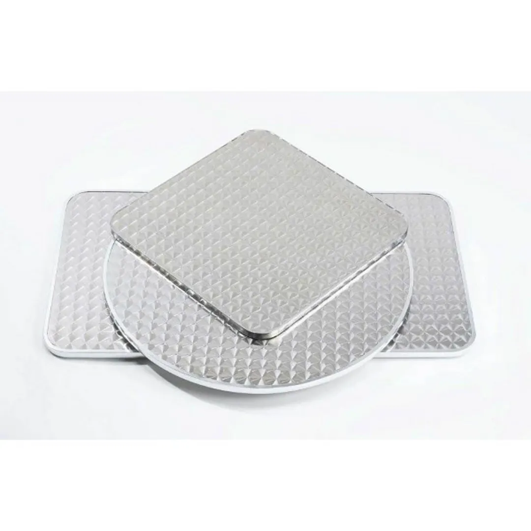 G & A TTA3636 Aluminum Square Table Top, 36" x 36", 1" Thick, Swirl Finish, Indoor/Outdoor