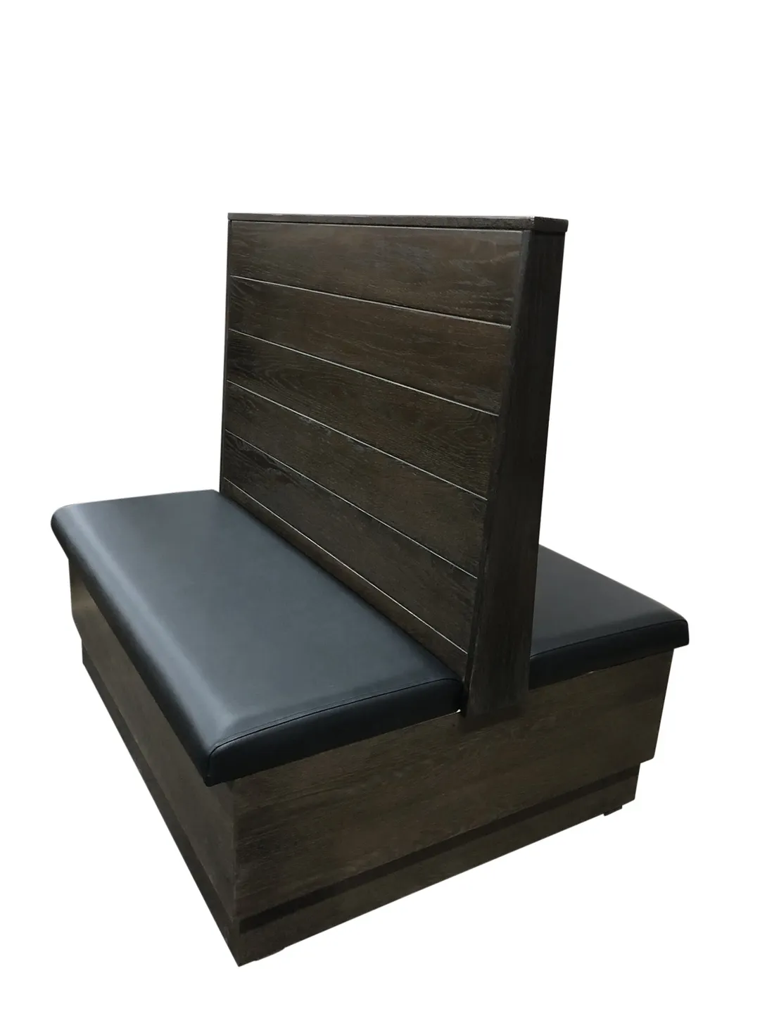 G & A WOODROW-D-42 Double Bead Board Back Restaurant Booth, 42"H, Wood Frame, Upholstered Seat, Sold per Foot