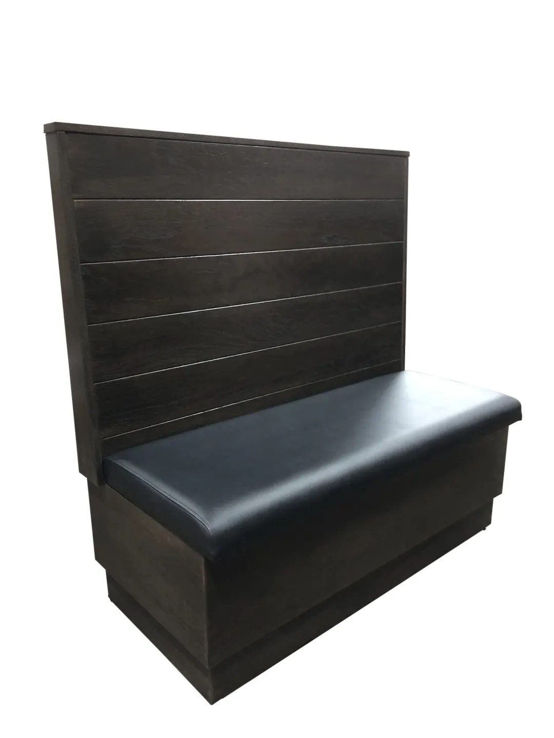 G & A WOODROW-S-48 Single Bead Board Back Booth, 48H, Wood Frame, Upholstered Seat, COM/Esprit Vinyl, Sold per Foot