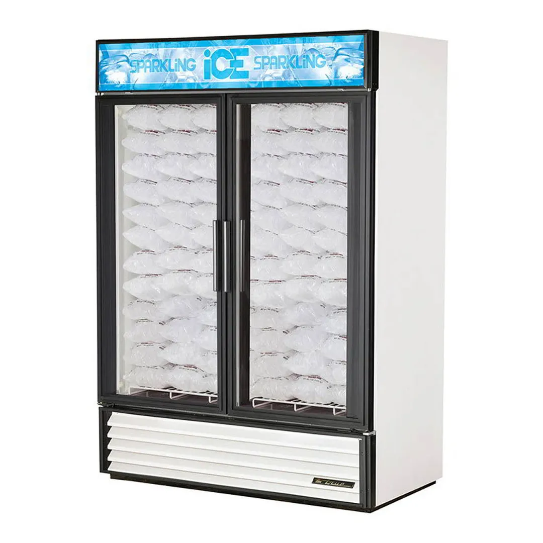 True GDIM-49NT-HC~TSL01 54" Indoor Ice Merchandiser w/ Glass Door, Auto Defrost, 45 cu. ft.