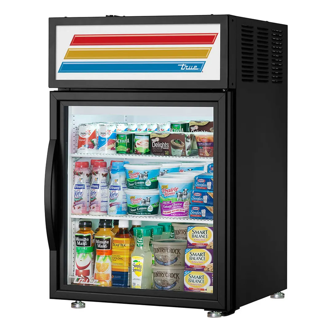 True GDM-05-HC~FGD01 - 24" Glass Door Merchandiser, 5.2 cu ft, Black Steel, 1/5 HP R290, ENERGY STAR®