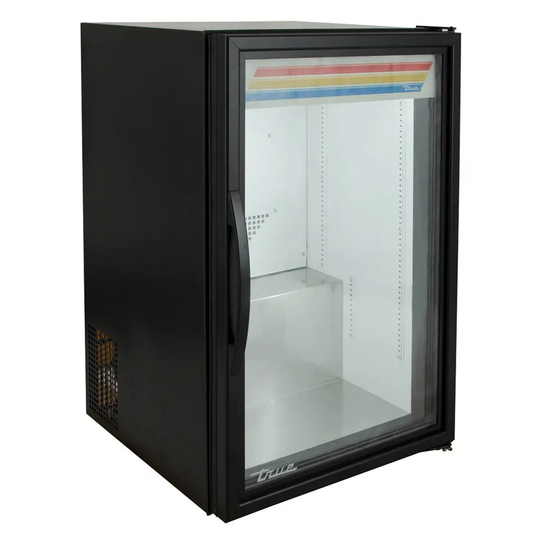True GDM-07-HC~TSL01 24" Merchandiser, 6.4 cu ft, Black Steel Swing Door, R290, 1/6 HP 115V