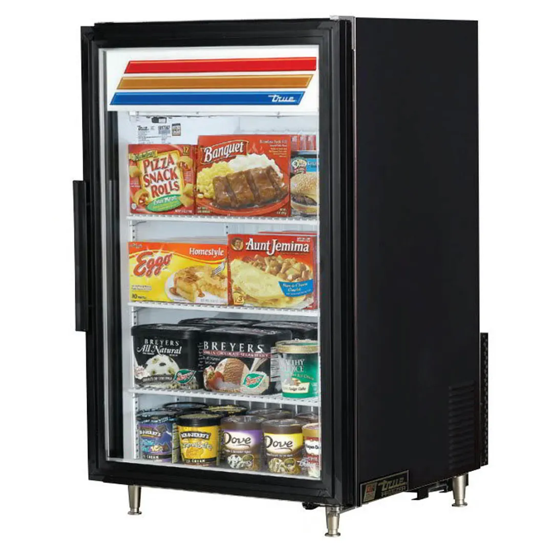 True GDM-07F-HC~TSL01 24" Countertop Swing Glass Door Freezer in White, 1/4 hp