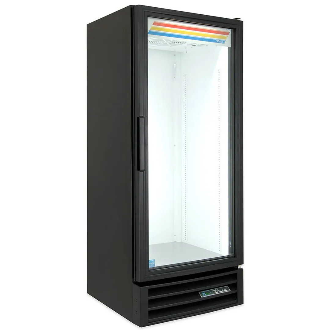 True GDM-12-HC~TSL01 24" 1-Section Glass Door Refrigerated Merchandiser in Black, 12 Cu. Ft.