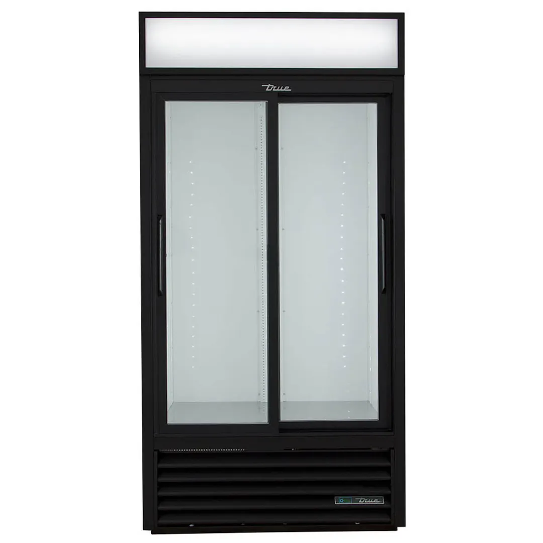 True GDM-33-HC-LD 39" 2-Section Thermal Glass Sliding Door Refrigerated Merchandiser