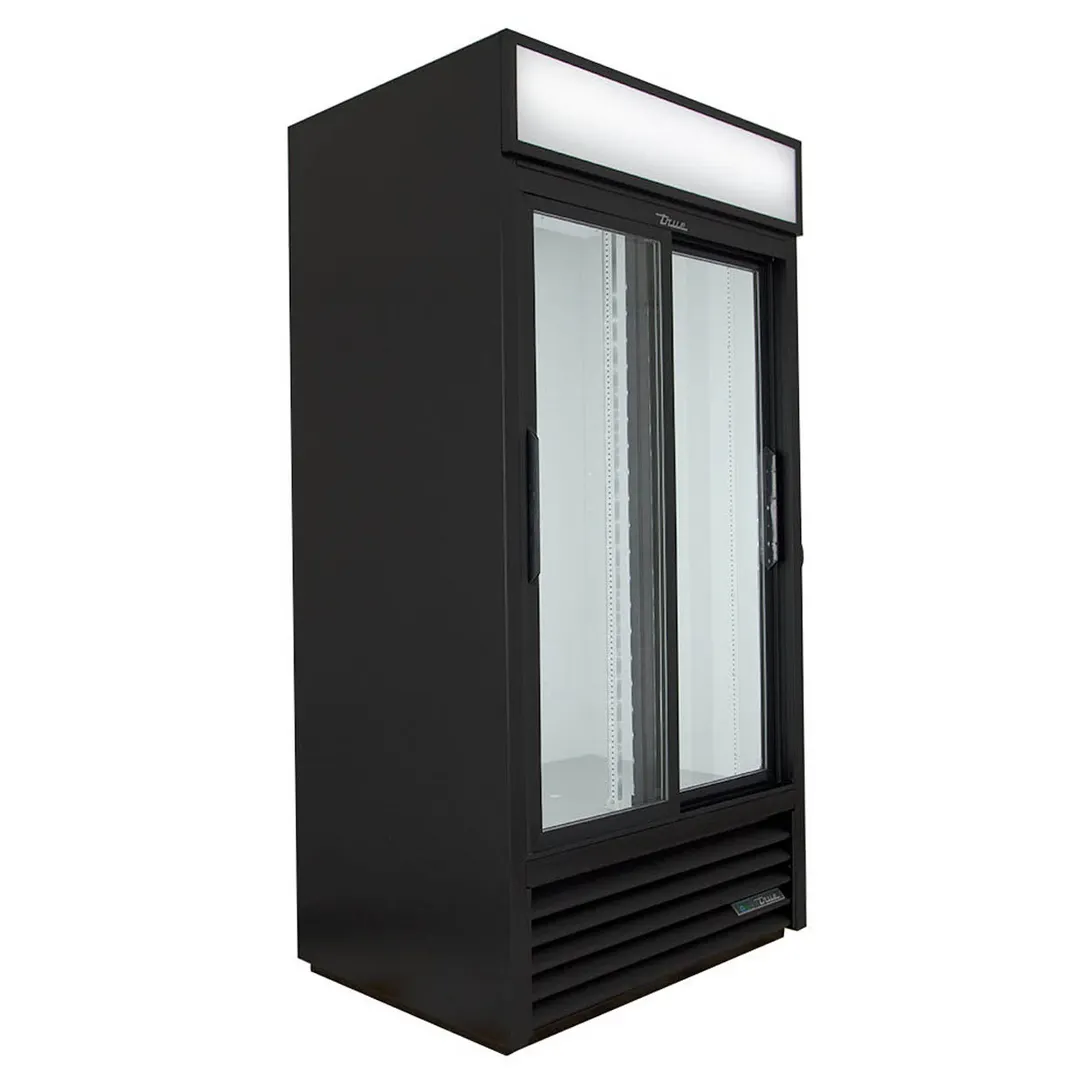 True GDM-33-HC-LD 39" 2-Section Thermal Glass Sliding Door Refrigerated Merchandiser