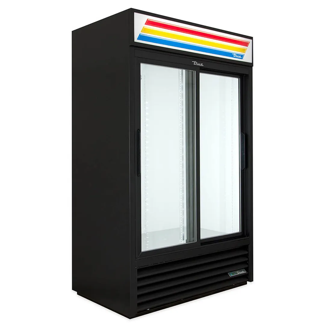 True GDM-41-HC-LD 47" 2-Section Thermal Glass Sliding Door Refrigerated Merchandiser
