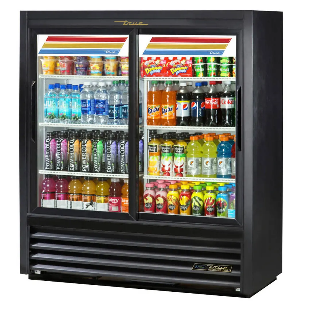 True GDM-41SL-54-HC-LD 47" 2-Section Sliding Glass Door Refrigerated Merchandiser