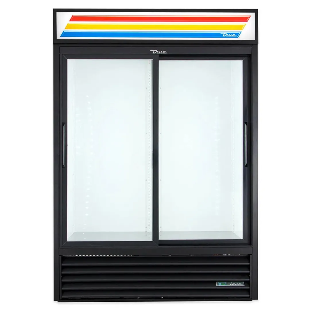 True GDM-47RL-HC-LD 54" 2-Section Rear-Load Glass Sliding Door Refrigerated Merchandiser