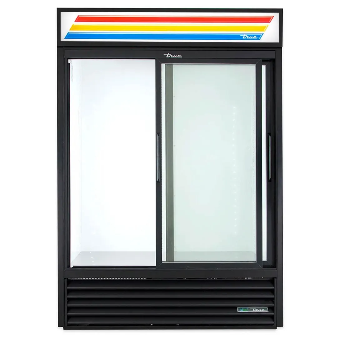 True GDM-47RL-HC-LD 54" 2-Section Rear-Load Glass Sliding Door Refrigerated Merchandiser