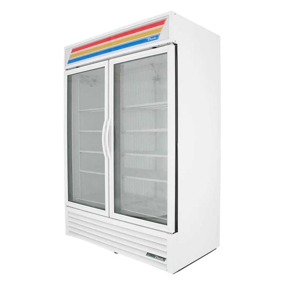 True GDM-49F-HC~TSL01 54" 2 Glass Swing Door Merchandiser Freezer in White