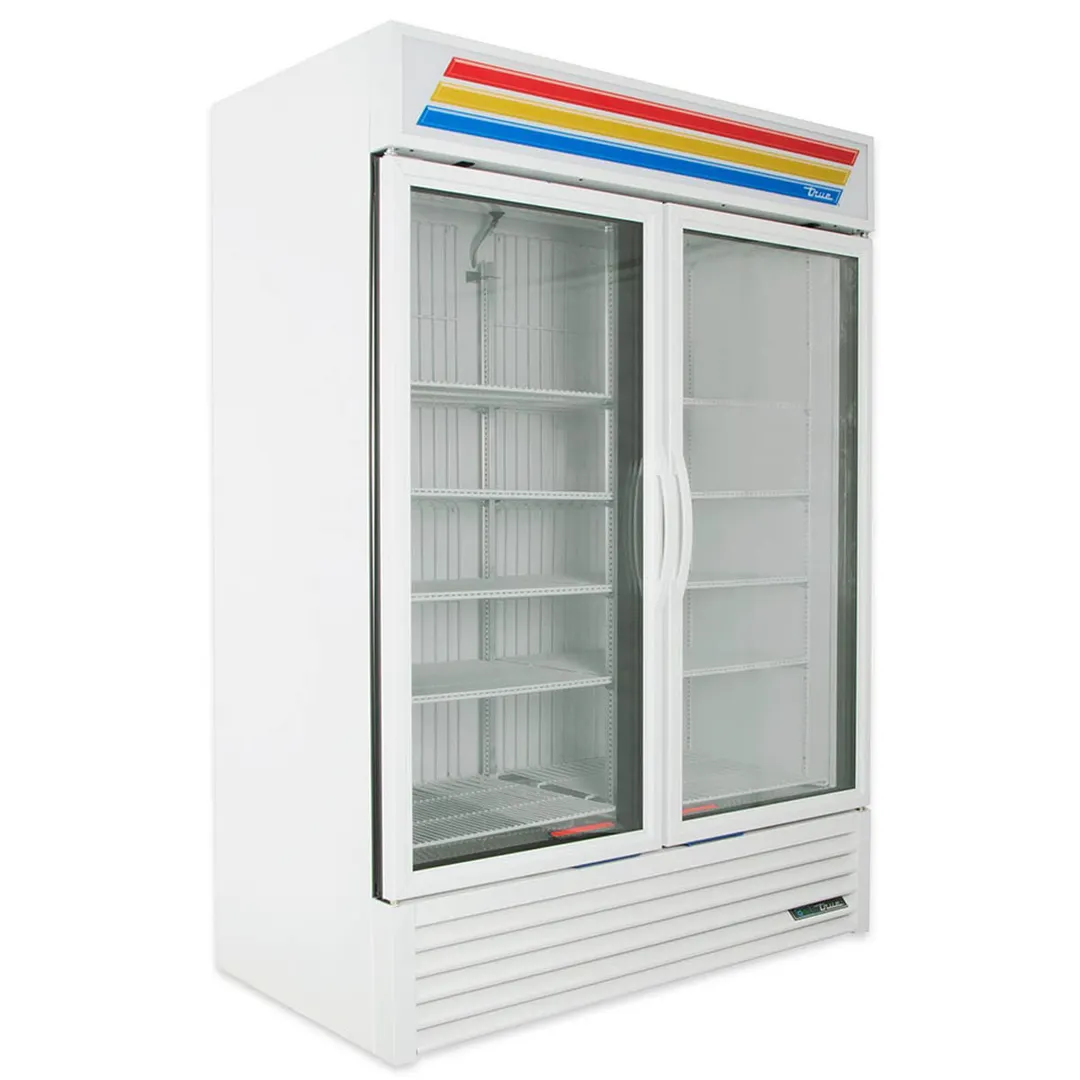 True GDM-49F-HC~TSL01 54" 2 Glass Swing Door Merchandiser Freezer in White
