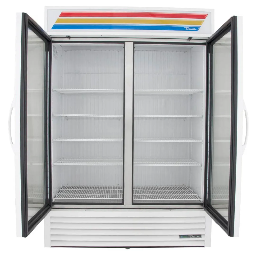 True GDM-49F-HC~TSL01 54" 2 Glass Swing Door Merchandiser Freezer in White