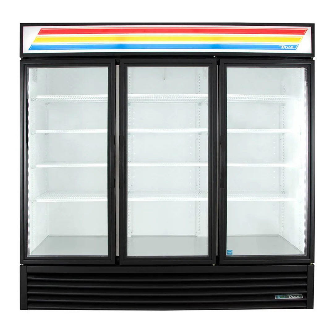 True GDM-72-HC~TSL01 78" 3-Section Glass Swing Door Refrigerated Merchandiser