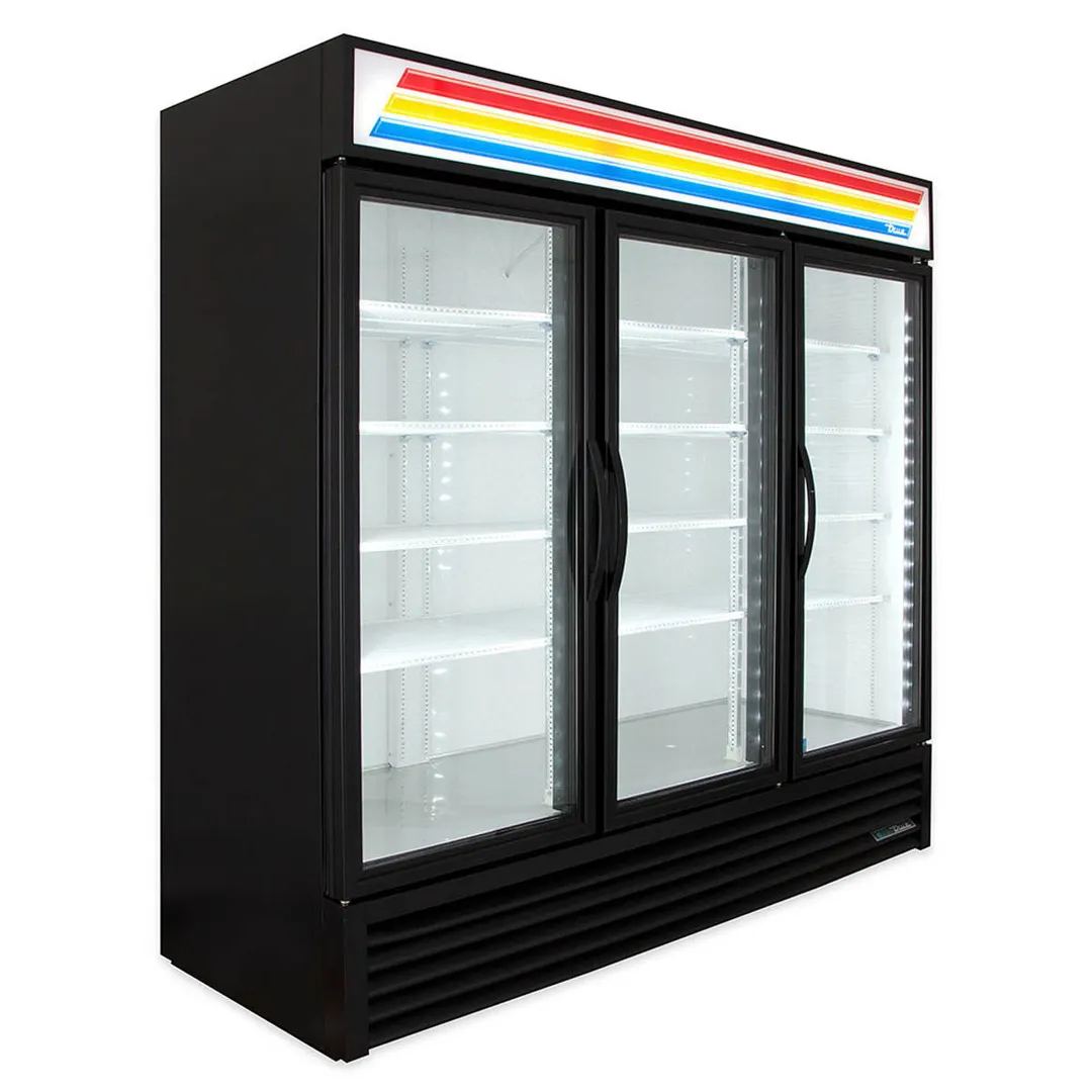 True GDM-72-HC~TSL01 78" 3-Section Glass Swing Door Refrigerated Merchandiser