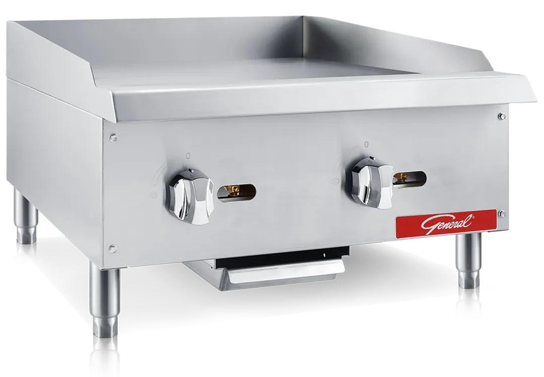 General GCMG-24NG 24" Countertop Gas Griddle with Manual Controls