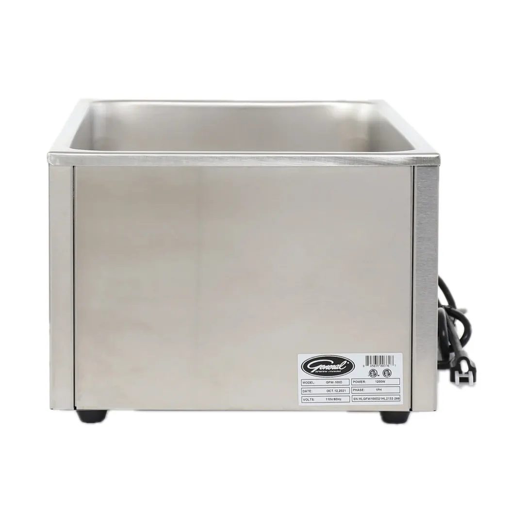 General GFW100D Countertop Food Pan Warmer w/ 6.3-Gal. Capacity, Adjustable Thermostat