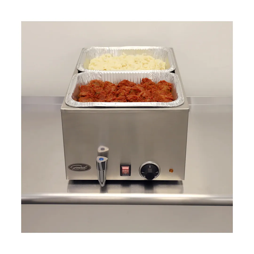 General GFW100D Countertop Food Pan Warmer w/ 6.3-Gal. Capacity, Adjustable Thermostat