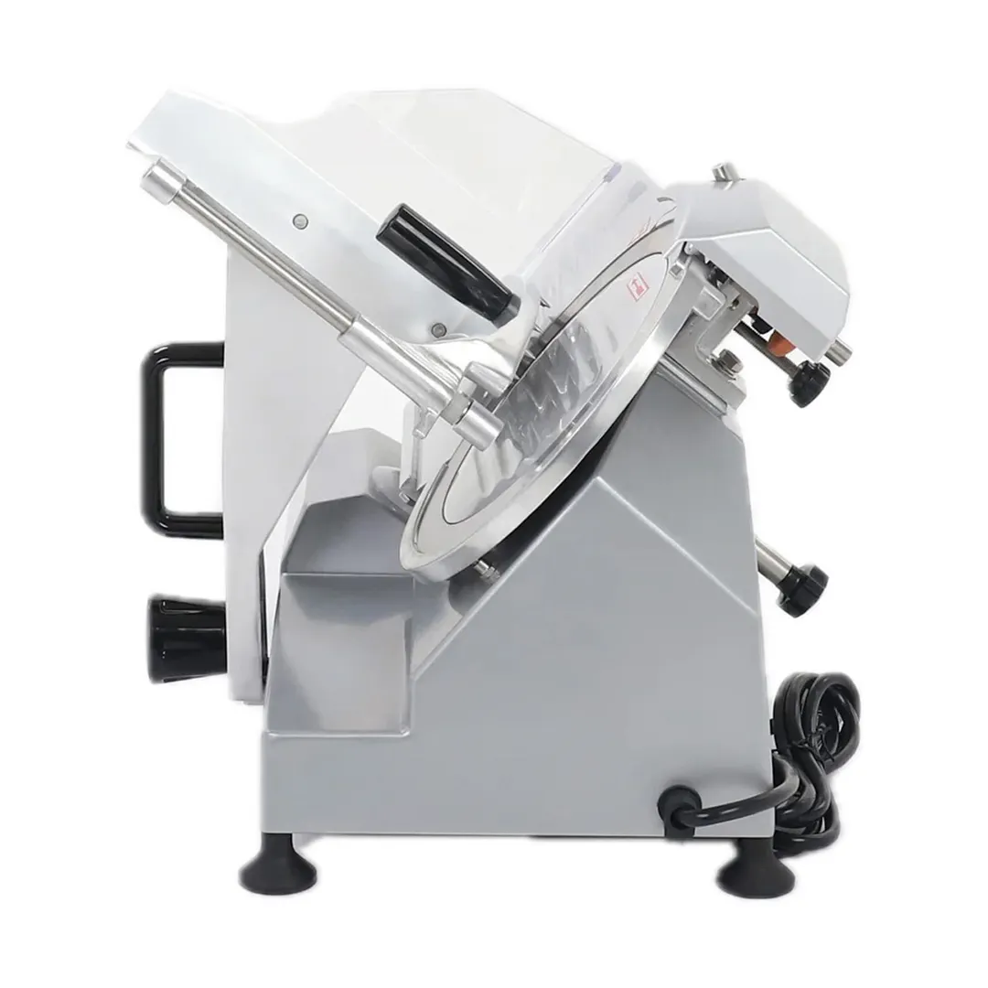 General GSE009 Commercial Meat Slicer – 9" Chrome Knife, 1/6 HP 120W, Belt Drive, Anodized Aluminum, 334 RPM