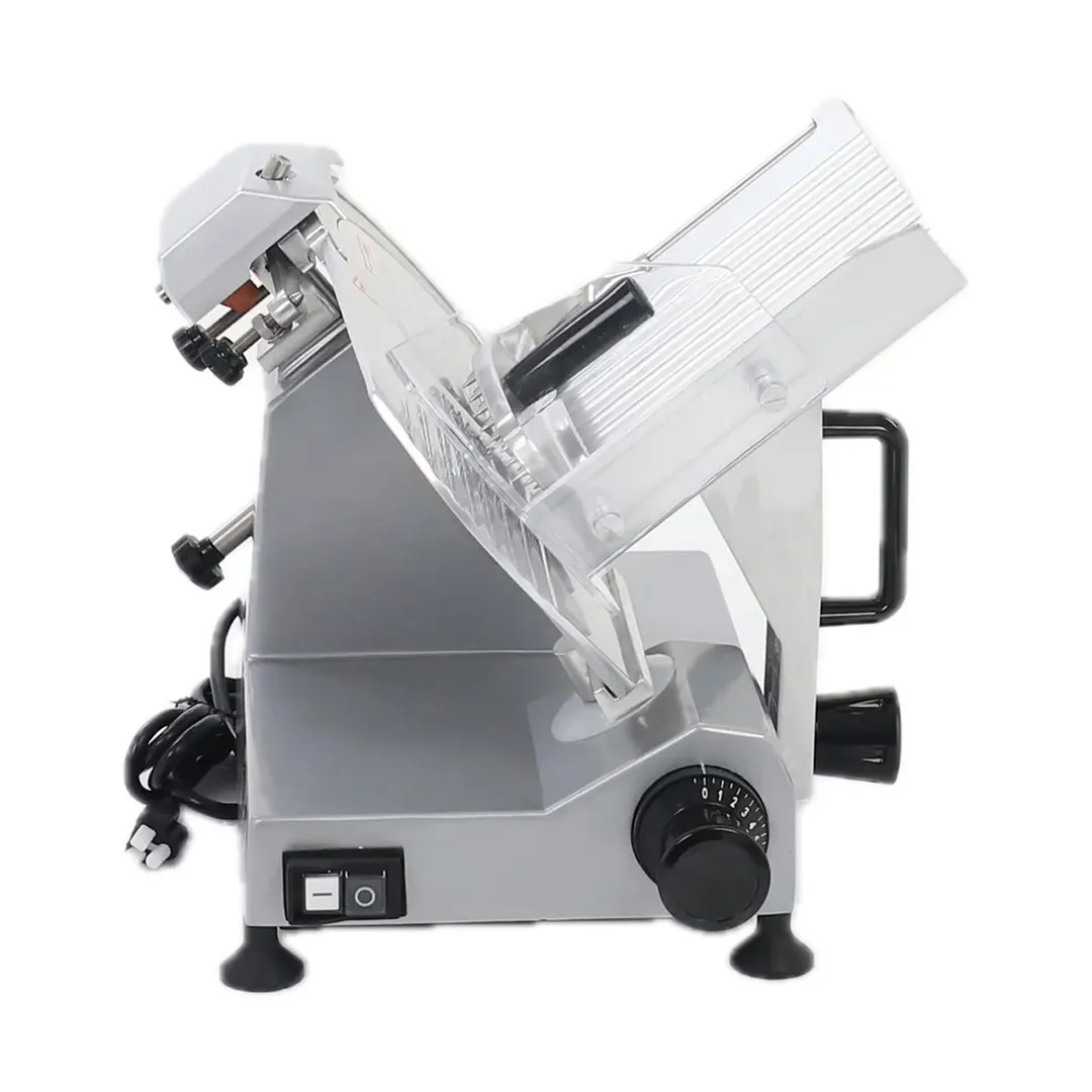 General GSE009 Commercial Meat Slicer – 9" Chrome Knife, 1/6 HP 120W, Belt Drive, Anodized Aluminum, 334 RPM