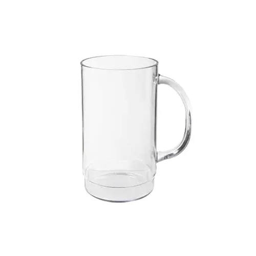 GET 00083-1-SAN-CL Clear Beer Mug, 20 Oz, 3-1/4" Dia. X 5-1/2"H, SAN, 1 Dozen