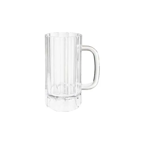 GET 00087-PC-CL Beer Mug Stein, 20 Oz Capacity, Clear Polycarbonate, 3‑1/2" Dia × 6‑1/4" H - 1 Dozen