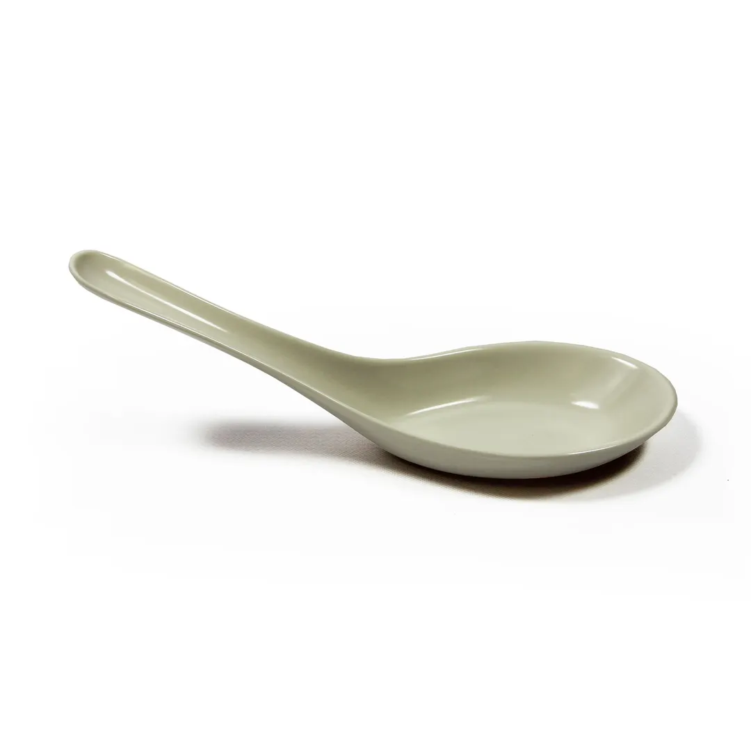 GET 020-3-ES Elite Soup Spoon, 5-1/2"L, Melamine, Sand Interior, Ebony Exterior, Durable