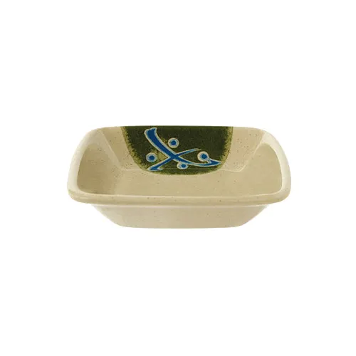 GET 035-TD Traditional Side Dish, 4 Oz, 4" x 3/4"H, Square, Break-Resistant, Melamine, NSF - 1 Dozen