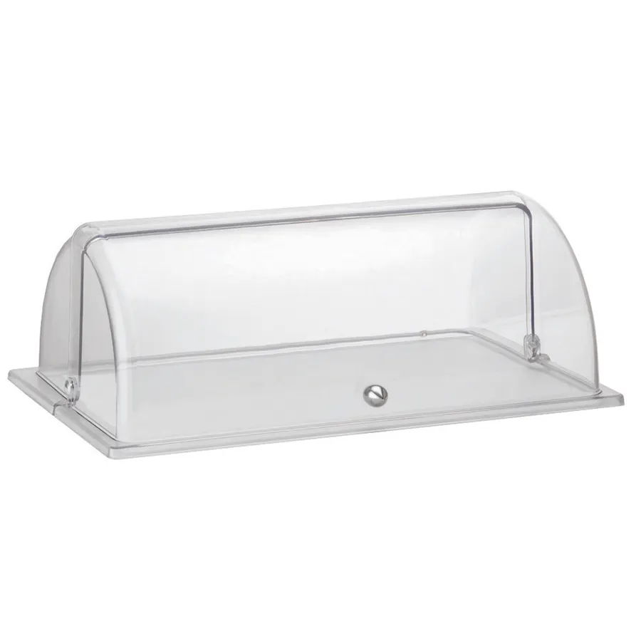GET 10078 Frilich Dome Cover, 21-3/5" W x 13-7/10" D x 9-1/2" H, Plastic with Steel Knob, Clear