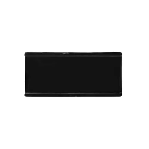 GET 140-1-BK Black Elegance Rectangular 9½"x4¼" Melamine Rolled Edge Break-Resist & Safe - 1 Dozen